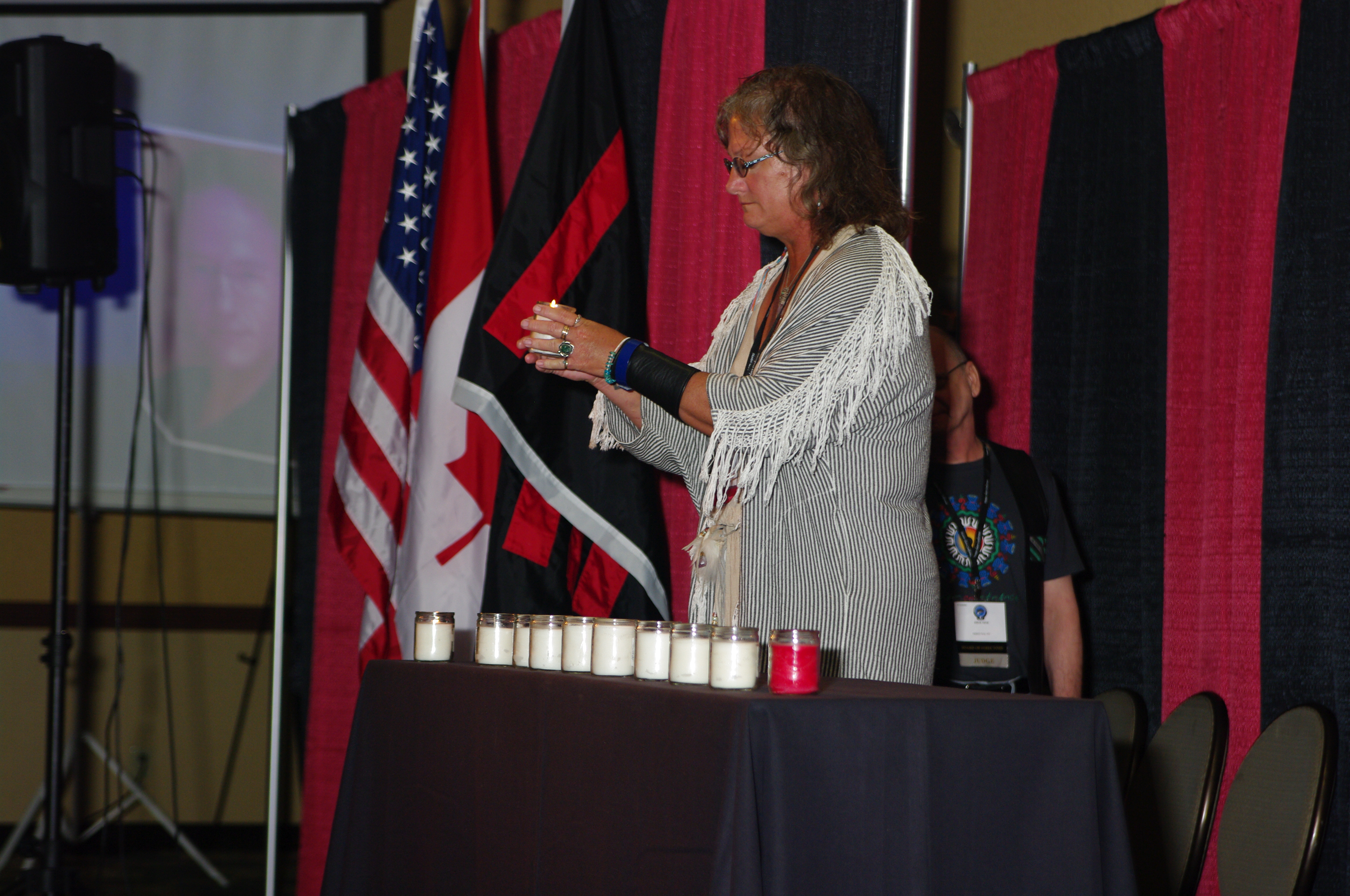 Candles lit in memory of those lost